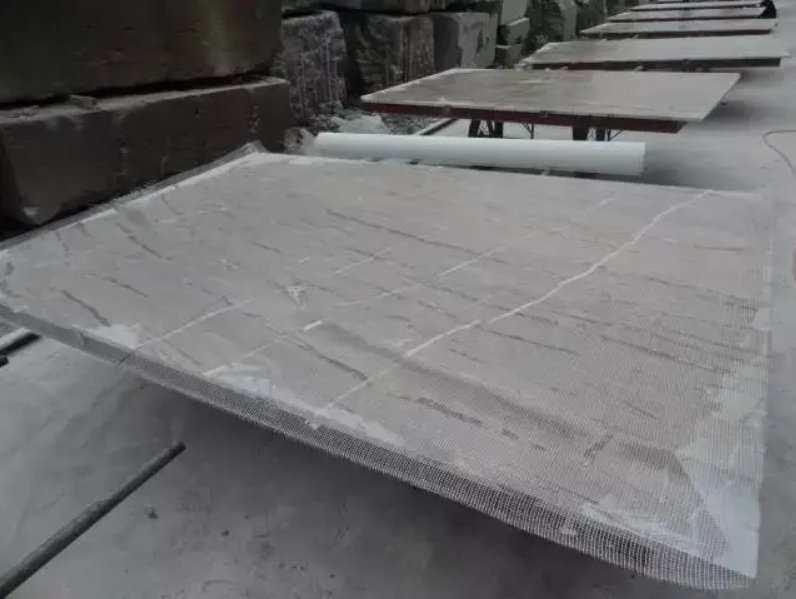 What is the mesh on the back of the marble?